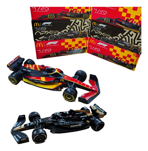 Carros F1 Monoplazas Edición Mcdonald's 2 Modelos Negro