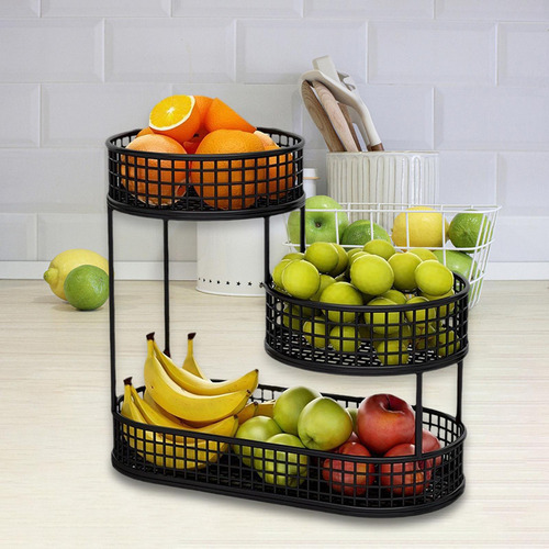 Para Cesta De Fruta, Recipiente Con Soporte Forjado,