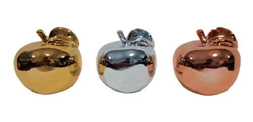 Imagen 2 de 3 de Adorno De Manzana Figura Decorativa Fruta Chica Sheshu Home