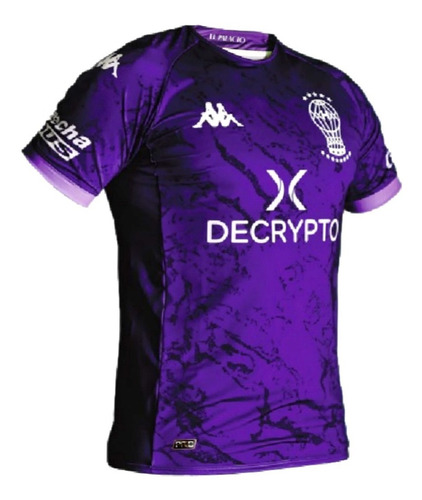 Imagen 1 de 4 de Camiseta Kombat Pro Gh Purple Huracán Estampa Publ En Vinilo