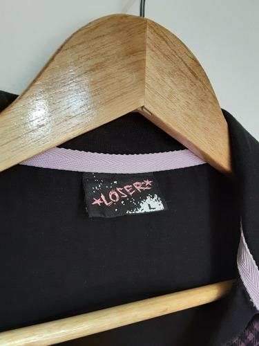 Imagen 4 de 10 de Polera Morada A Cuadros, Tipo Piqué Para Niñas, Talla L