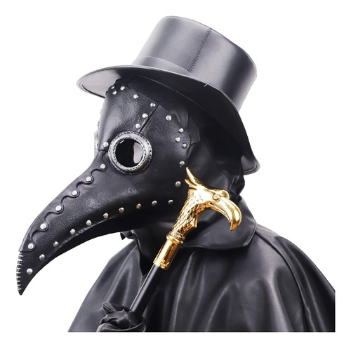 Máscara Nechari Steampunk Plague Doctor Bird Beak Plague Dr.