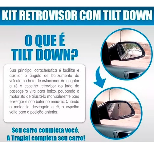 Vidro Eletrico Traseiro Com Retrovisor Onix Joy 2020 Tragial