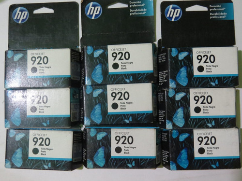 6 Cartuchos Hp 920 Negro Cd971al (Usado)