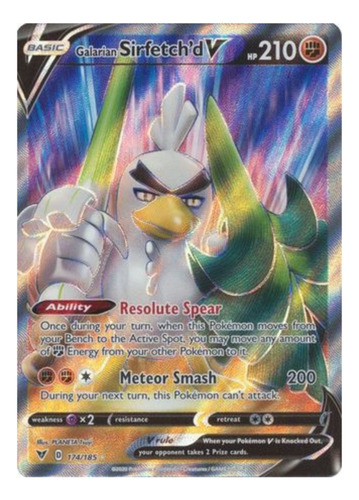 Carta Pokemon Sirfetch'd V 174/185 Full Art Ultra Rara