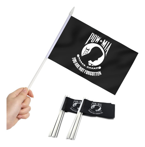 Minibandera Anley Pow Mia, Paquete De 12, Miniatur Pequeña P