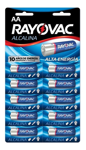 Pilas Rayovac Aa 815-10 Alcalinas 10 Unidades Troqueladas