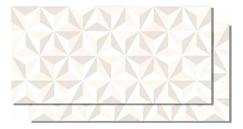 Revestimento Cerâmico Lume Star White Plus 46x90cm Cx 1,62m² Branco