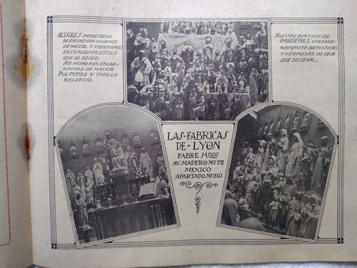 Antiguo Catálogo De Las Fábricas De Lyon Objetos Religiosos (Usado)