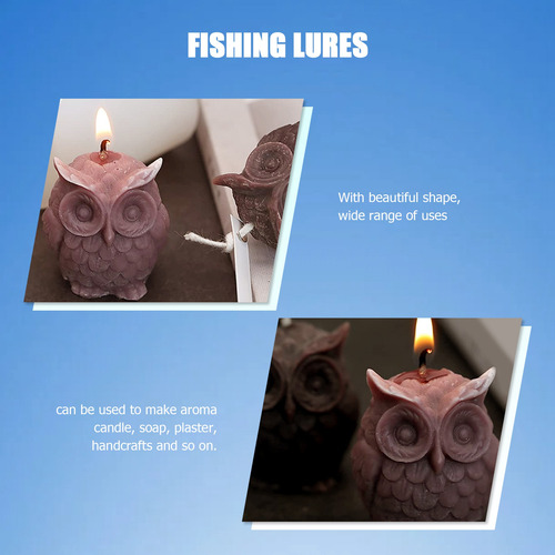 Moldes De Silicona Con Forma De Búho 3d Para Hacer Velas, Ha