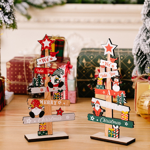 Cartel De Navidad Decorativo De Madera Para Escritorio