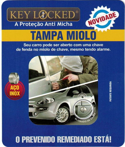 1 Tampa Antimicha Miolo Fechadura Gm Onix Keylocked