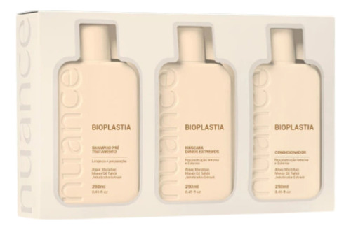 Kit Shampoo Condicionador Máscara Bioplastica Capilar Nuance