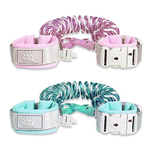 Pulsera Anti Pérdida, 2 Pack, 2.5m Cian + 1.5m Rosa Cl...