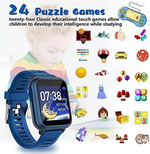 Reloj Inteligente P/niños Retysaz M/delgada 3-14 Años- Azul