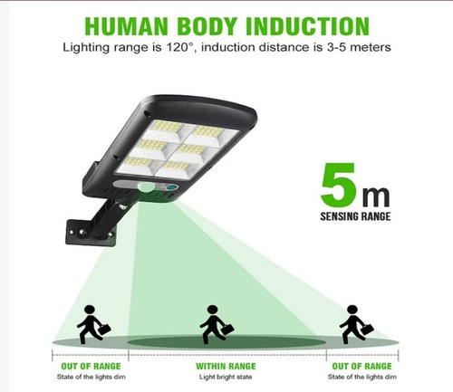 Imagen 3 de 8 de 3 Lamparas Luz Foco Solar 240 Led Exterior C/ Sensor,control