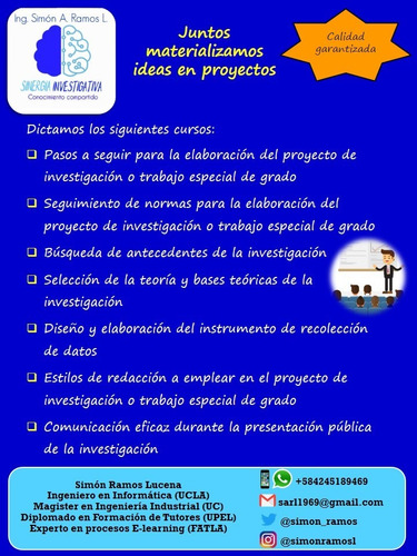 Imagen 6 de 8 de Tesis Y Trabajos De Grado: Somos Sinergia Investigativa