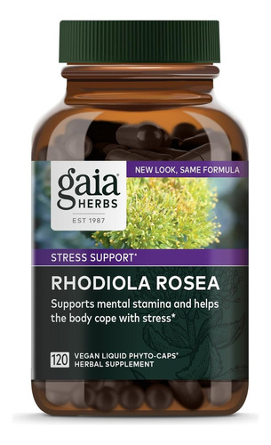 Rhodiola Rosea Gaia Herbs 120 Cápsulas Veganas