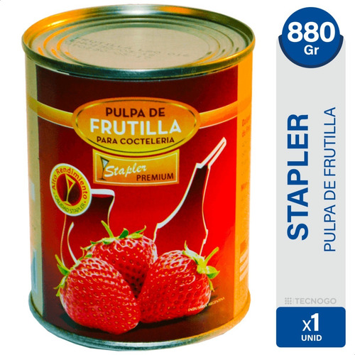 Imagen 1 de 5 de Pulpa De Frutilla Para Cocteleria Stapler Premium Lata 880g