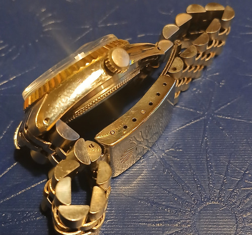 Rolex Datejust Metal Pulsera Funcionando Automatico Plateado Plateado Dorado (Usado)
