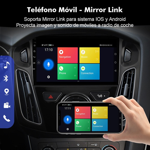 M Estéreo Android Para Ford Focus 2012-2016 Cámara Gps Fm Bt