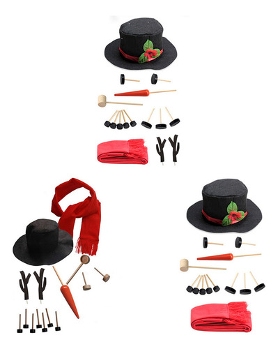 Nuevo Conjunto De Decoración Navideña De Muñeco De Nieve De