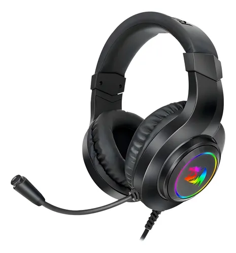 Headset Gamer Redragon Hylas Preto H260 Rgb Drivers 50mm P2