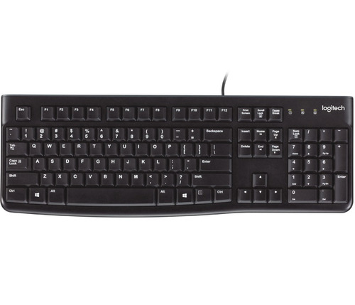 Teclado Usb Logitech K120 Ideal Pc Negro Español Ñ Pc Rt