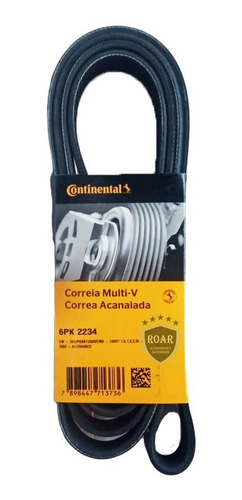 Correa Poly V Vw Gol Power Country Saveiro 6pk 2234 - Roar