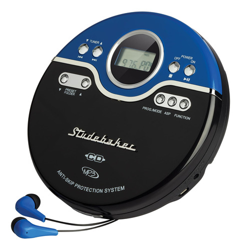 Leitor De Cd Portátil Studebaker Sb3704 Retro Com Rádio Fm