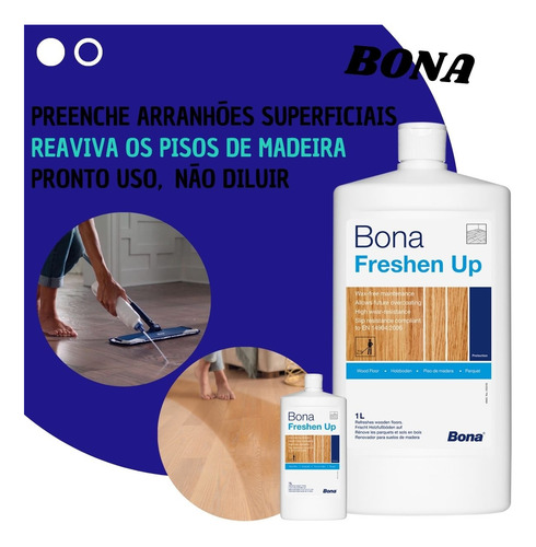 Bona Freshen Up Cera Líquida Para Piso De Madeira Acetinado