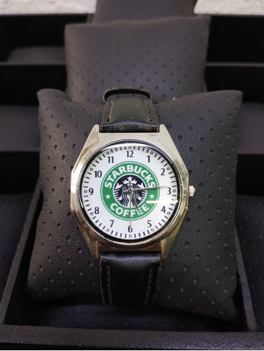 Reloj Análogo Starbucks Coffee Correa Piel Mujer Usado