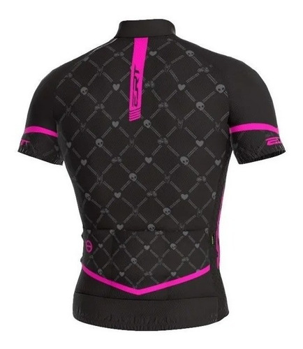 Imagem 2 de 4 de Camisa De Ciclismo Ert - Classic Black E Pink Ert