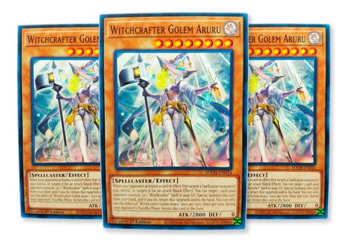 Yugi-oh! Witchcrafter Golem Aruru Sdch-en014 Comun