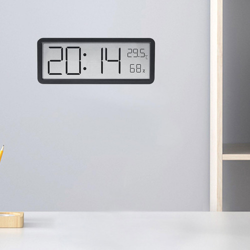 Pantalla De De Reloj De Pared Digital Pantalla De Hora Negro