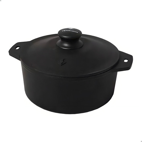 Panela Com Tampa Ferro Fundido Pfv280tff Venâncio Cor Preto