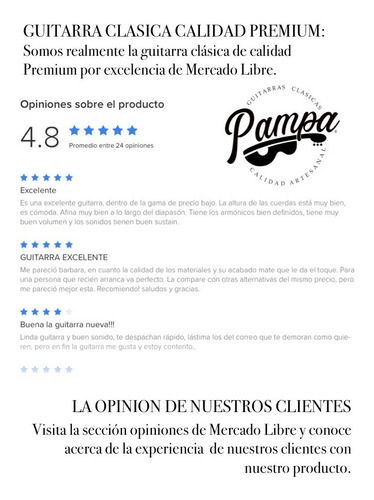 Guitarra Criolla Clásica Pampa Calidad Premium