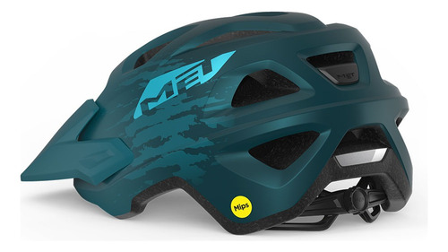 Casco Met Echo Mips Color Azul Petróleo Talla S/m (52-57cm)