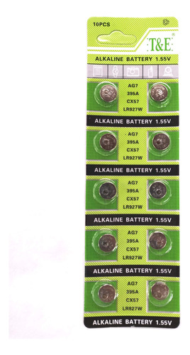 Ag7 Lr927 Alcalina Boton Celda Bateria