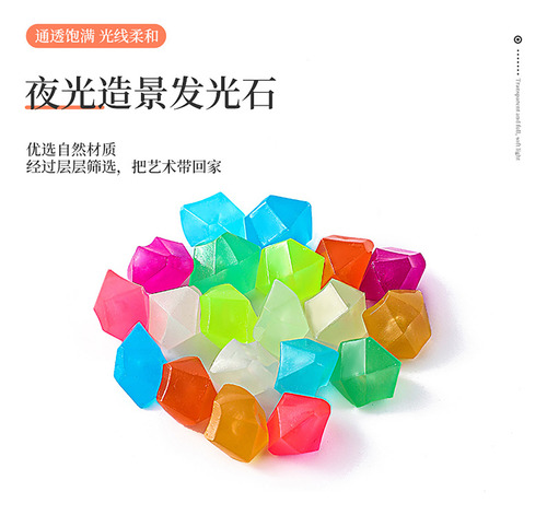 100 Piedras Con Forma De Diamante Que Brillan En La Oscurida