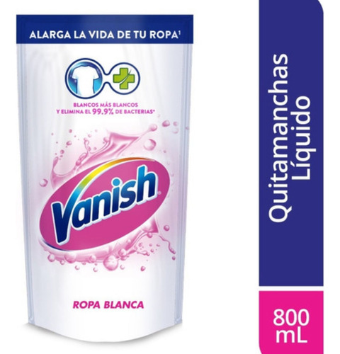 Vanish Quitamanchas Líquido Ropa Blanca Recarga 800 Ml