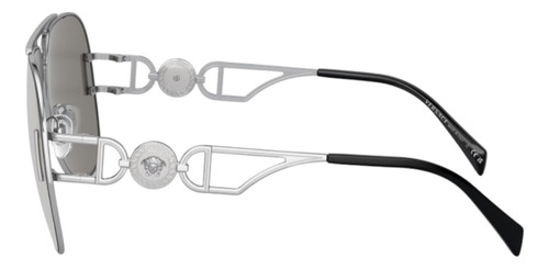 Lentes De Sol Versace 0ve2255 Unisex Plateados Proteccion Uv