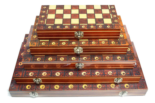 3 En 1 Chess Checkers Backgammon Travel Juego De Mesa