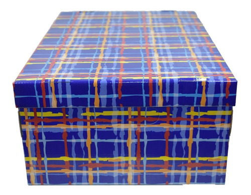 Caja Organizadora De Carton Plastificada Grande 48x33x18cm