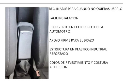 Apoya Brazo Vw Up Revestimiento A Elección Negro