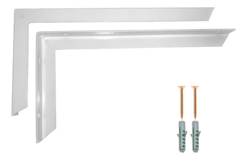 2 Suporte Mão Francesa Reforçada Pia Prateleira 50cm Branca