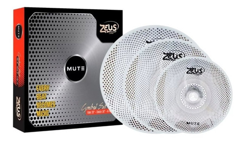 Kit De Pratos Mudo Zeus Set Mute 14/16/20 - Original