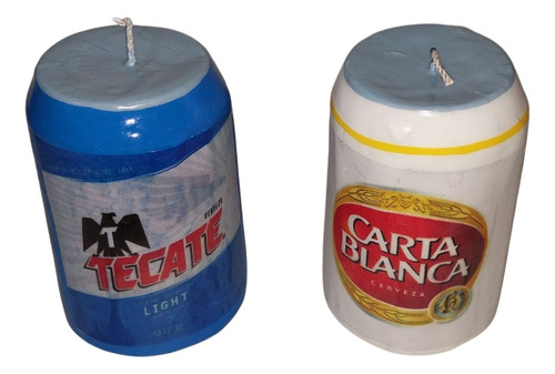 Vela Pastel .:: Lata Bote Cerveza Tecate Carta B V1 ::. C/2