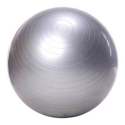 Pelota Para Ejercicio Yoga Pilates Fitness 55cm + Inflador Color Gris