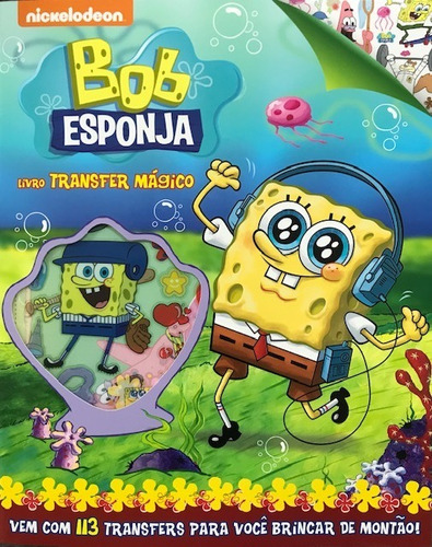 Livro Livro Com Transfer Magico - Bob Esponja